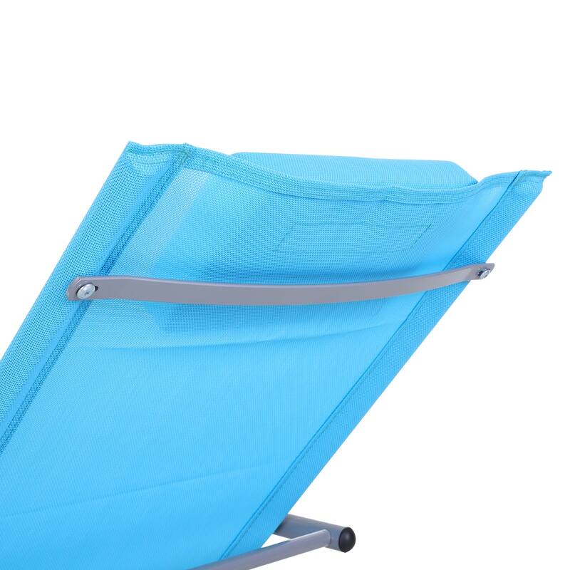 Outsunny Zero Gravity Chaise Rocker Patio Lounge Chairs with Recliner w/ Detachable Pillow & Weather-Fighting Fabric