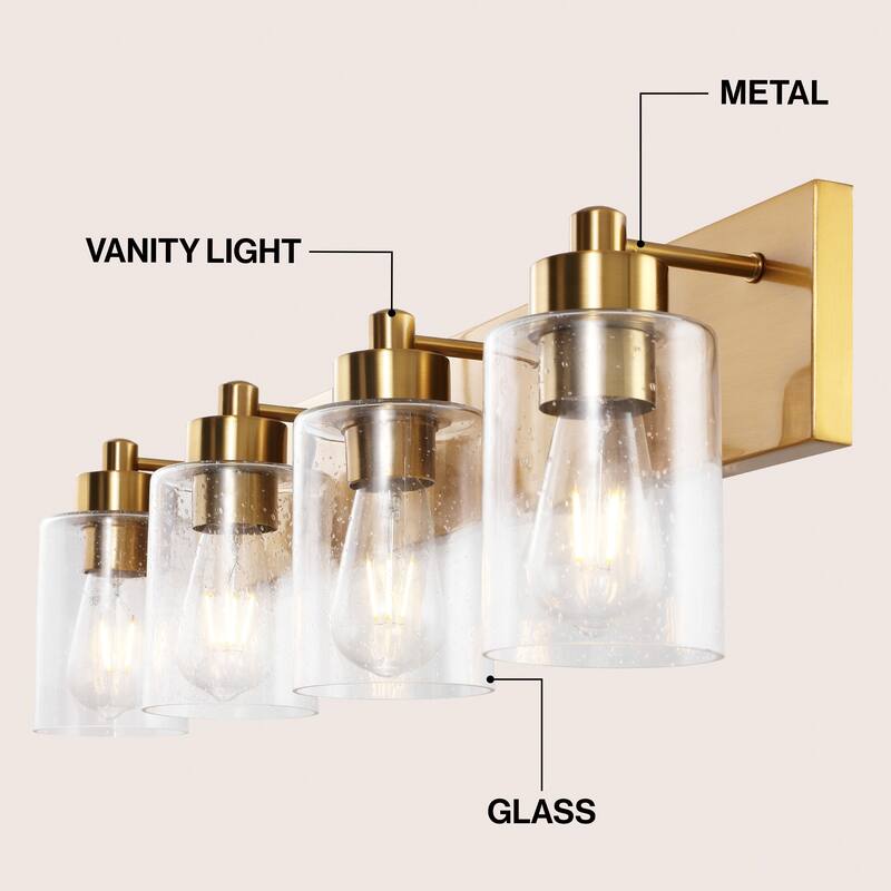 Lydia Seeded Glass/Iron LED Vanity Light, by JONATHAN Y