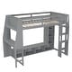 preview thumbnail 13 of 25, Multi-Functional Gaming Loft Bed with Built-in Desk & Storage Cabinets, Wood Bed Frame with LED and a Hanging Clothes Rack