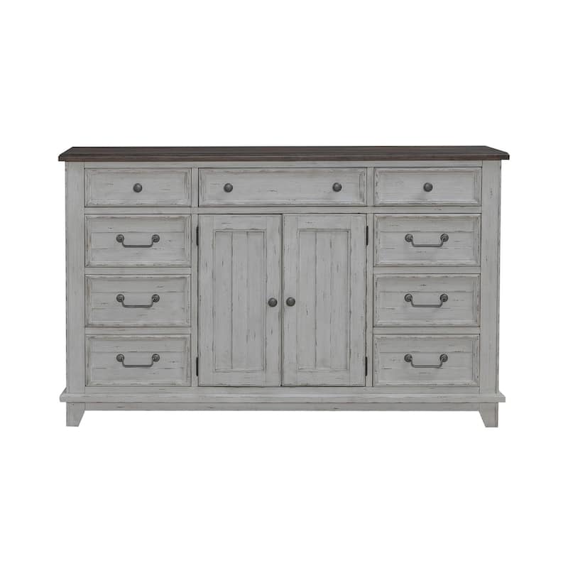 River Place Riverstone White & Tobacco Dresser