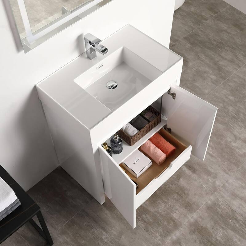 Blossom 48" All Wood Freestanding Bathroom Vanity with Acrylic Sink