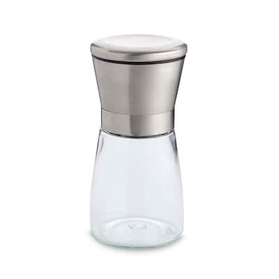 HIC Kitchen Adjustable Spice Ceramic Spice Grinder, Glass with Ceramic Mechanism, Set of 2