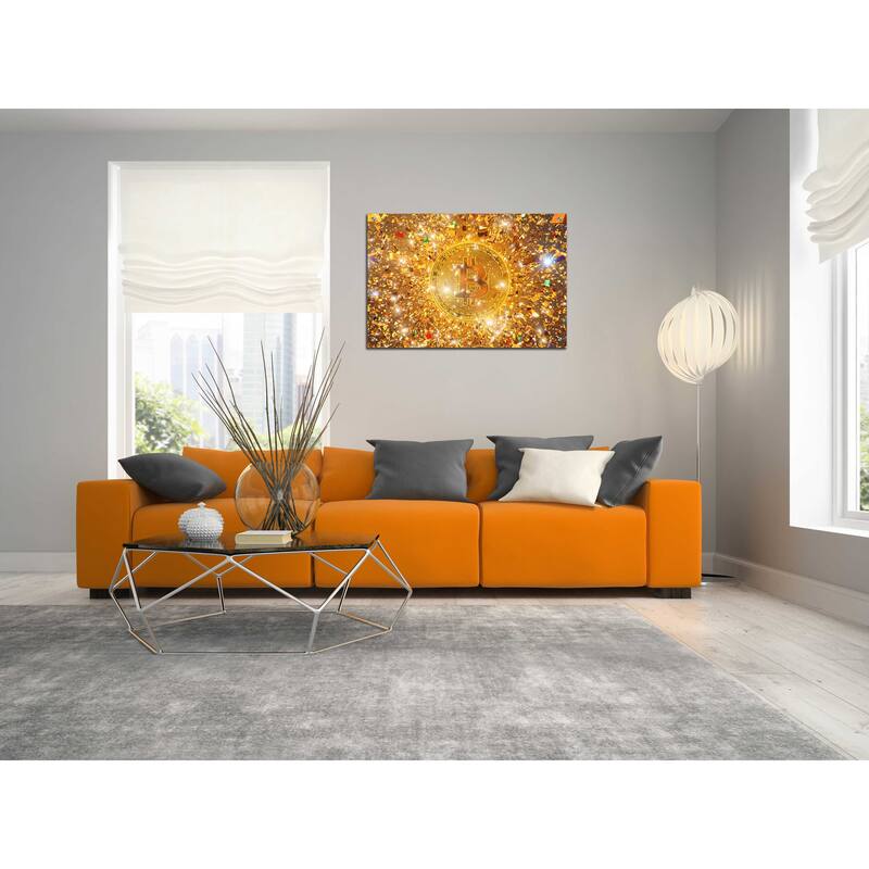 Epic Art 'Bitcoin Gilt', Acrylic Glass Wall Art