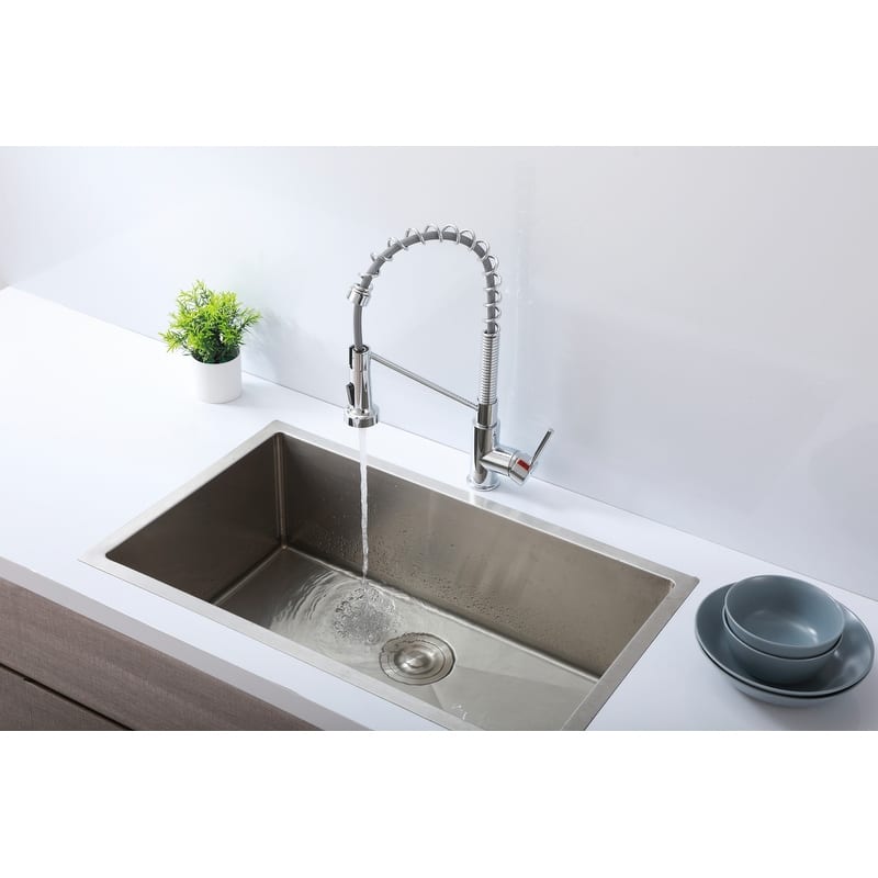 Indigo Home Single Handle Pull Down Sprayer Kitchen Faucet
