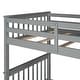 preview thumbnail 47 of 48, Twin-Over-Twin Bunk Bed with 2 Storage Drawers, Solid Wood Bunk Bed with Guardrail and Built-in Ladder, for Kids Teens Adult