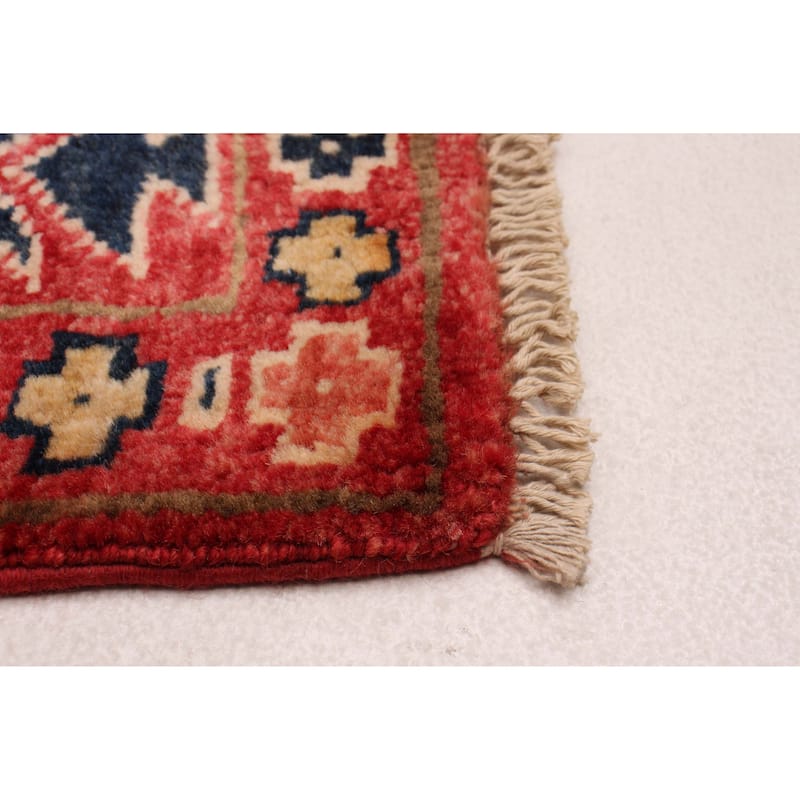 ECARPETGALLERY Hand-knotted Uzbek Ghazni Red Wool Rug - 2'10 x 9'8