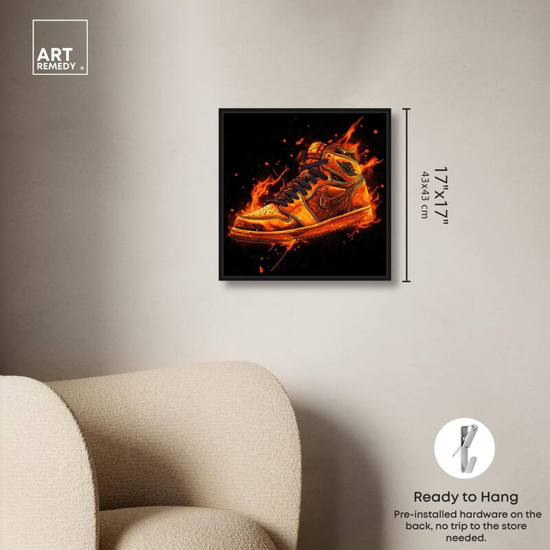 Jumpman on Fire I Canvas by Art Remedy