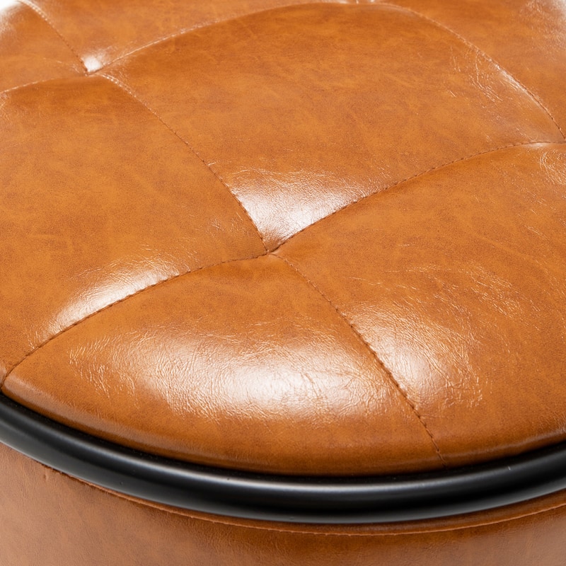 Round Storage Bar Stool Set of 2