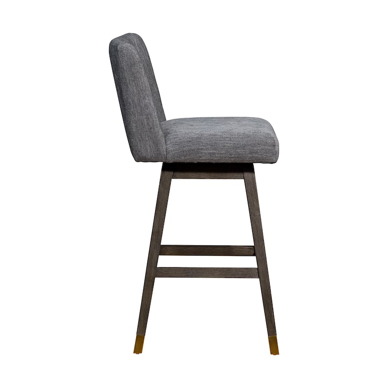 Basila Upholstered Bar or Counter Height Swivel Barstool