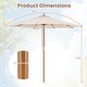 preview thumbnail 5 of 28, Costway 9 FT Patio Umbrella with Adjustable Height Rope Pulley Lift