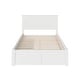 preview thumbnail 7 of 11, Nantucket Full Solid Wood Platform Bed with Footboard & 2 Storage Drawers in White