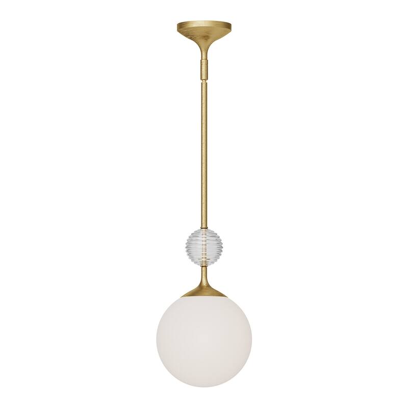 Alora Lighting PD415308 Celia 13" Wide Pendant - Brushed Gold / Opal Glass