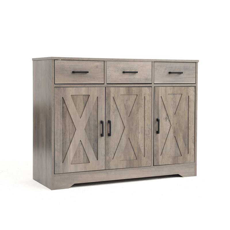 42.6" Wide TV Stand Console with 3 Storage Drawer