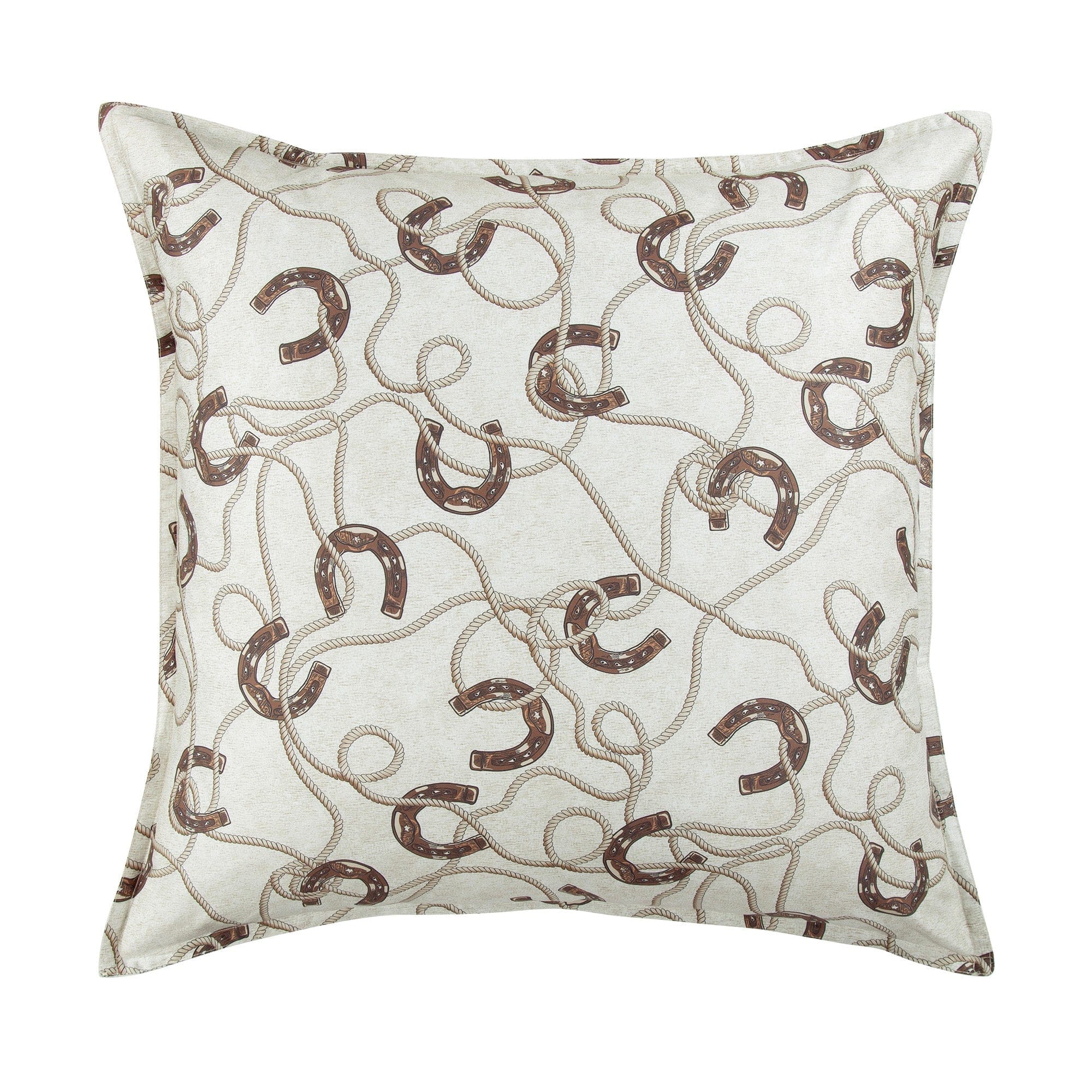 Tasha Polizzi for Paseo Road Pierre Equestrian Cotton Sateen Western Modern Rustic Euro Sham, 27 x 27 inch