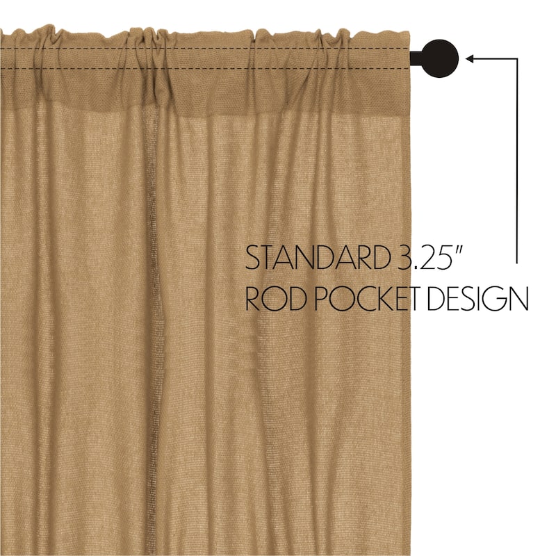 Farmhouse Kitchen Curtains VHC Cotton Burlap Valance Rod Pocket Solid Color