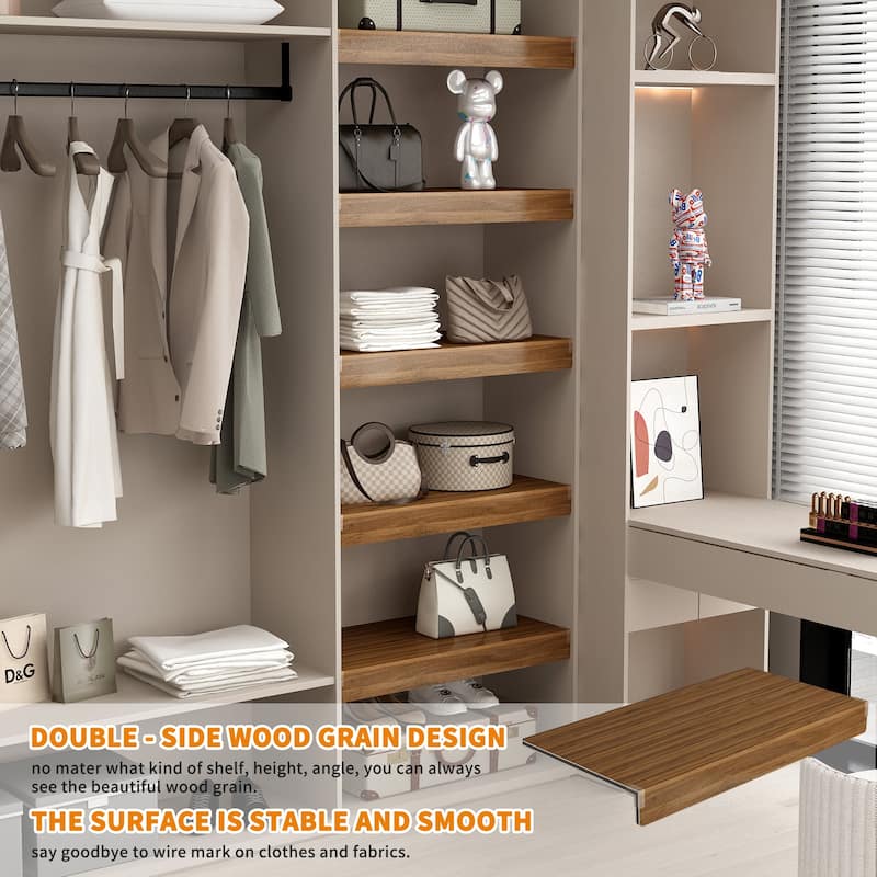 5 Pcs Wire Shelf Covers, Foamed PVC Wire Rack Covers for Removable Closet (Not Wood), Pantry Shelves for Cabinet Bathroom