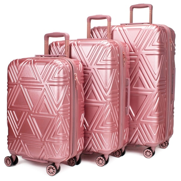 Badgley Mischka Contour Hard Expandable Spinner Luggage Set (3-Piece). Opens flyout.