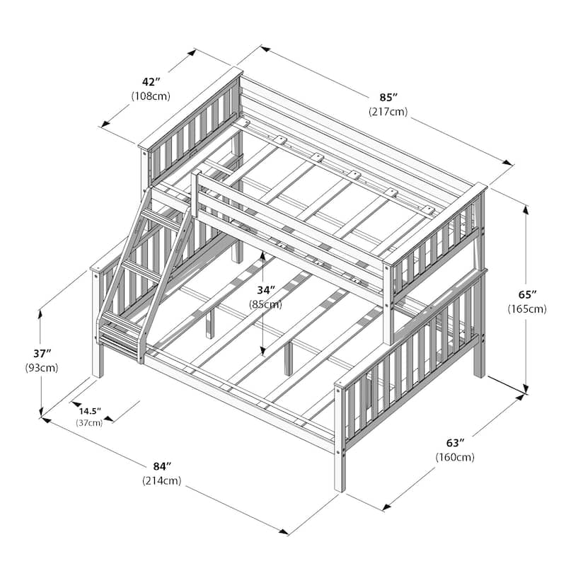 Max and Lily Twin XL over Queen Bunk Bed
