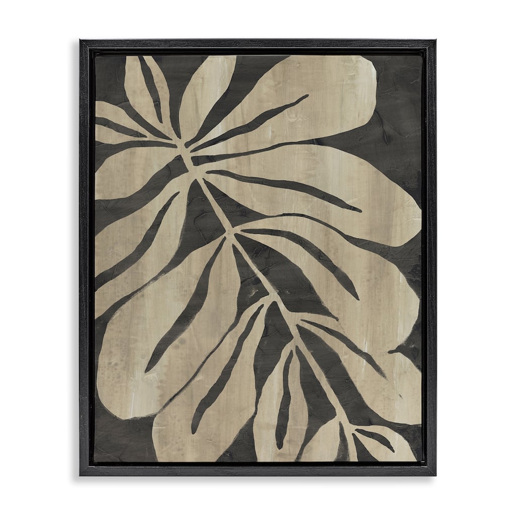 Stupell Rustic Leaf Shape Framed Floater Canvas Wall Art Design By June Erica Vess
