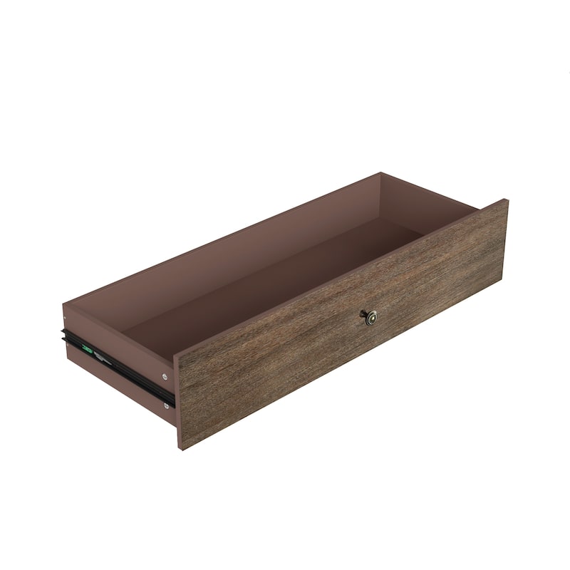 Rustic Wooden 4-Drawer Storage Chest with Metal Knobs and Solid Wood Feet by GDFStudio