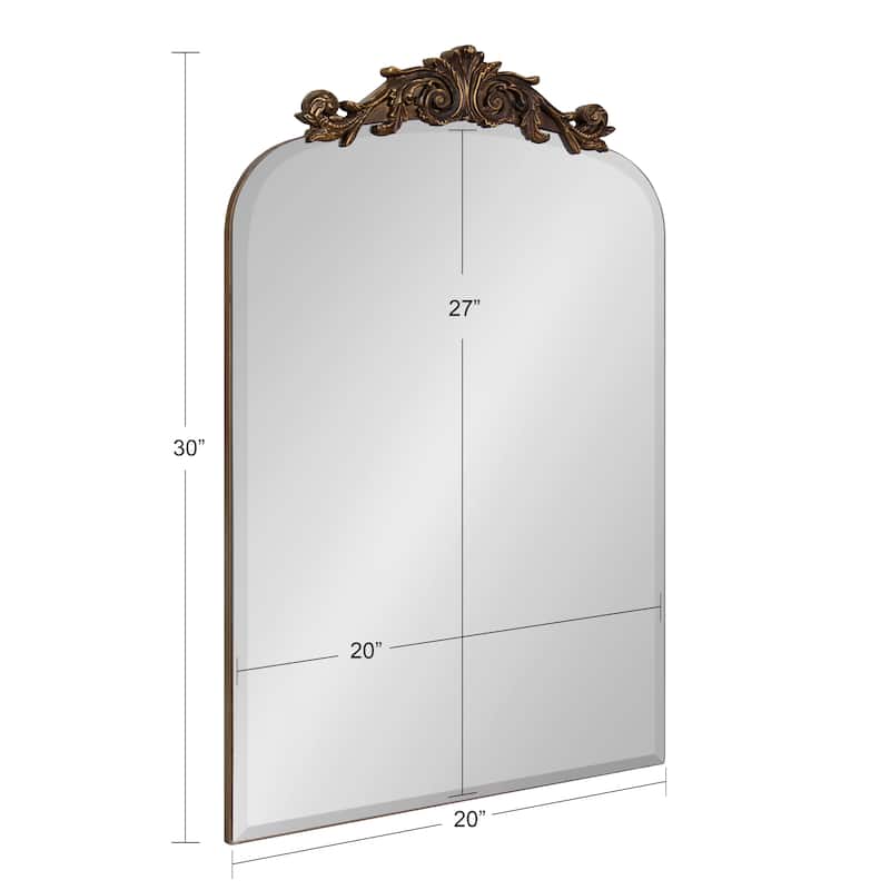 Kate and Laurel Arendahl Beveled Frameless Arch Mirror - 20x30
