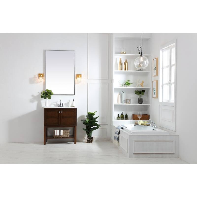 Olivia 1-Light Clear Crystals Wall Sconce