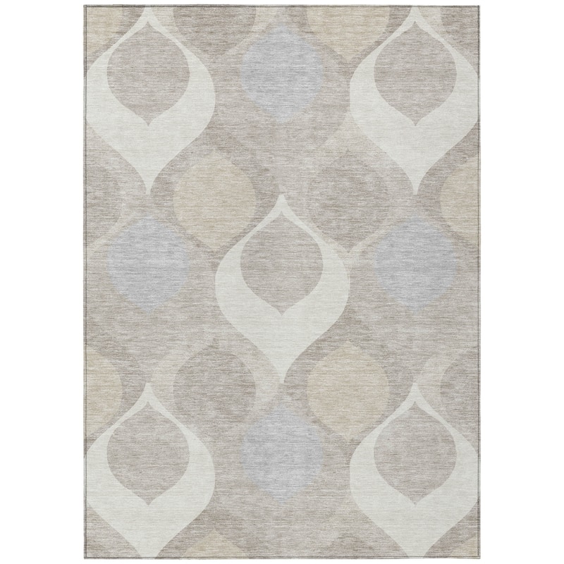 HomeRoots Ogee Transitional Rectangle Outdoor Rug