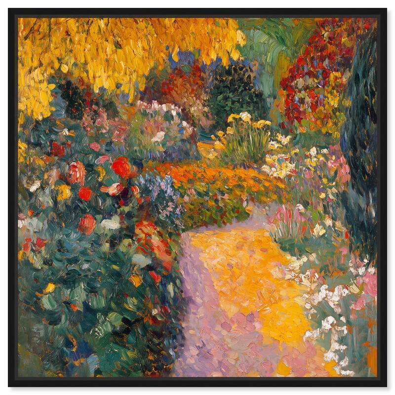 Sunlit Sanctuary Canvas by Art Remedy - 40" x 40" - Black