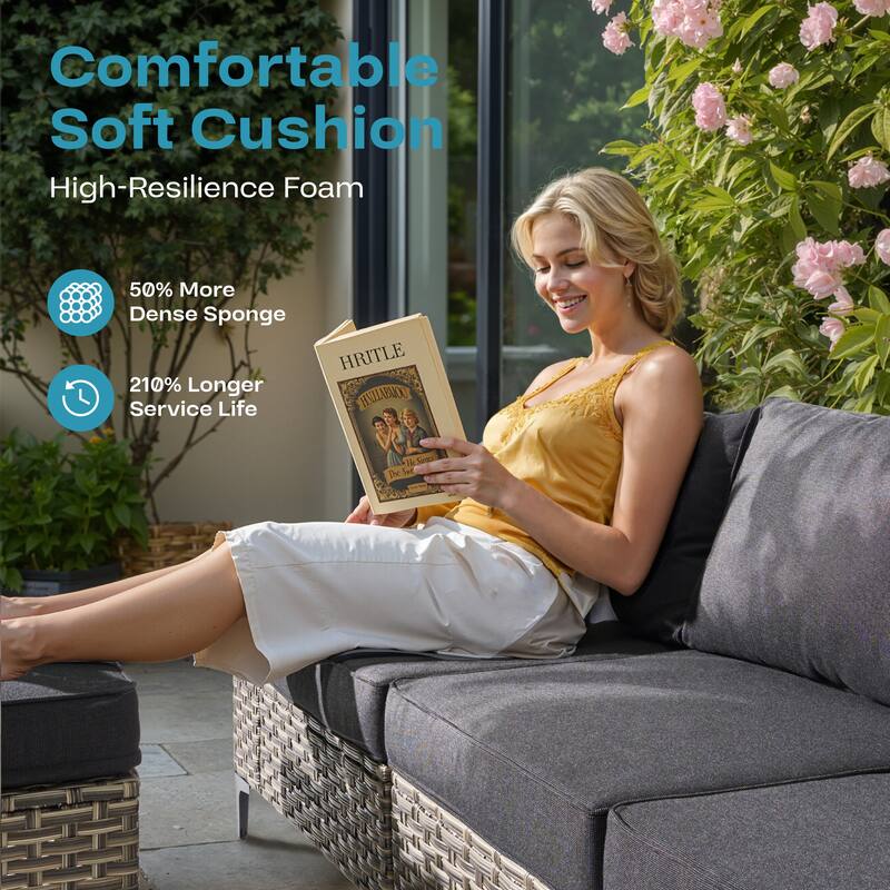 OVIOS 8-Piece Outdoor Chaise Lounge Sofa Set​