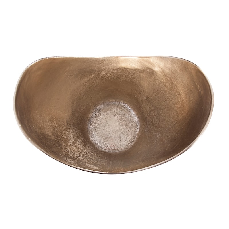 Allan Andrews Raw Gold Aluminum Decorative Hi-Lo Bowl