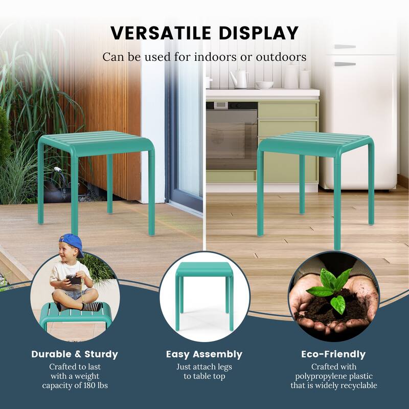 Frond and Form Square Outdoor Side Table (Set of 2)