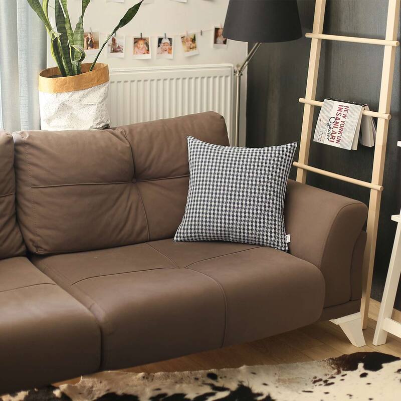 Boho-Chic Decorative Houndstooth Jacquard Pillow Covers
