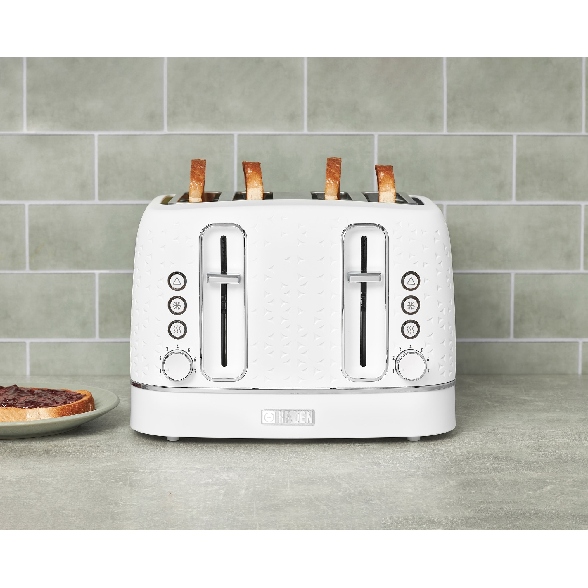 Betty Crocker 4 Slice Multi Function Toaster Toaster 4 Slice with Extra Wide Slots for Thick Bread White Bed Bath Beyond 39741865