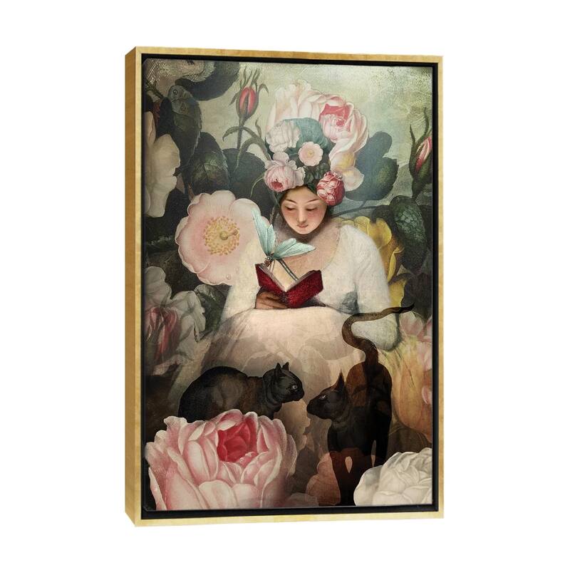 iCanvas "The Reading" by Catrin Welz-Stein Framed Canvas Print - Gold - 26x18