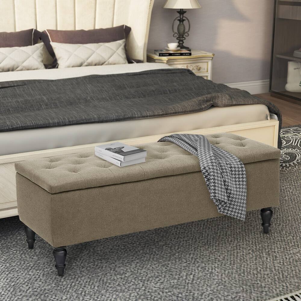 Maypex 45" Fabric Upholstered Tufted Storage Bench