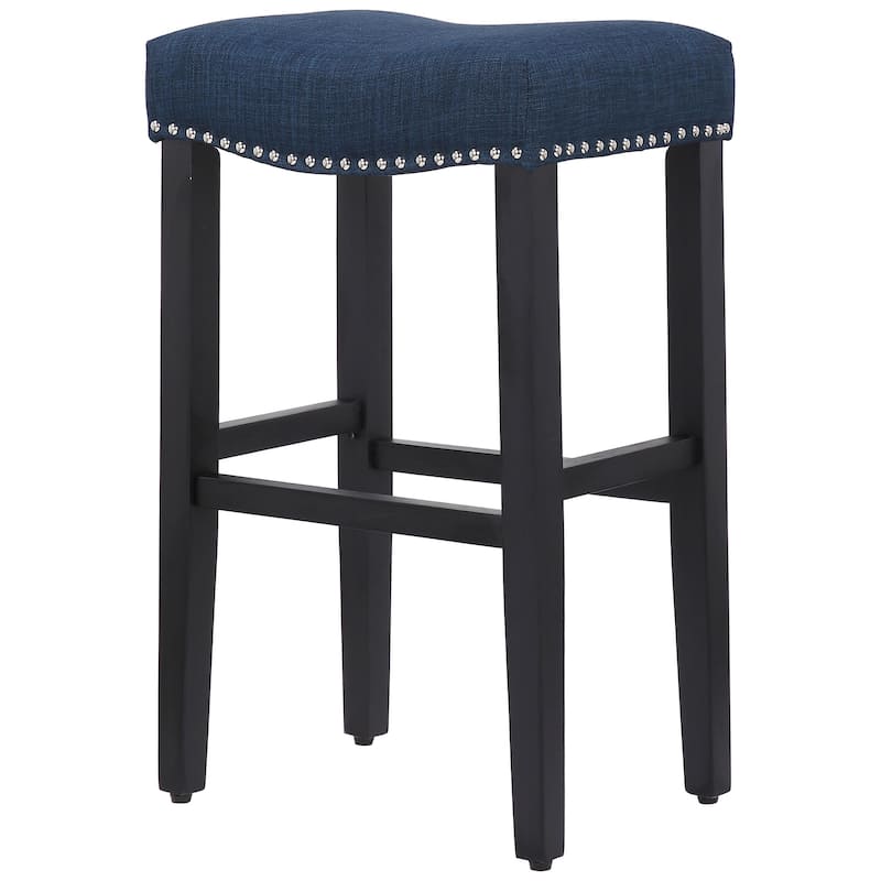 Jameson Upholstered Polyester Black 29 Inch Bar Stool