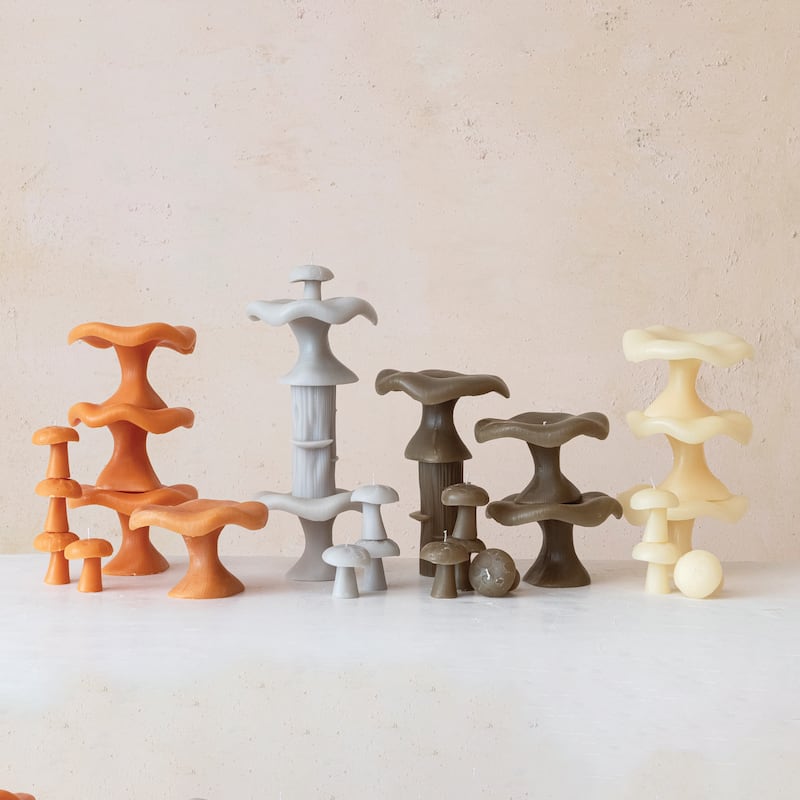 Unscented Mushroom Shaped Candles