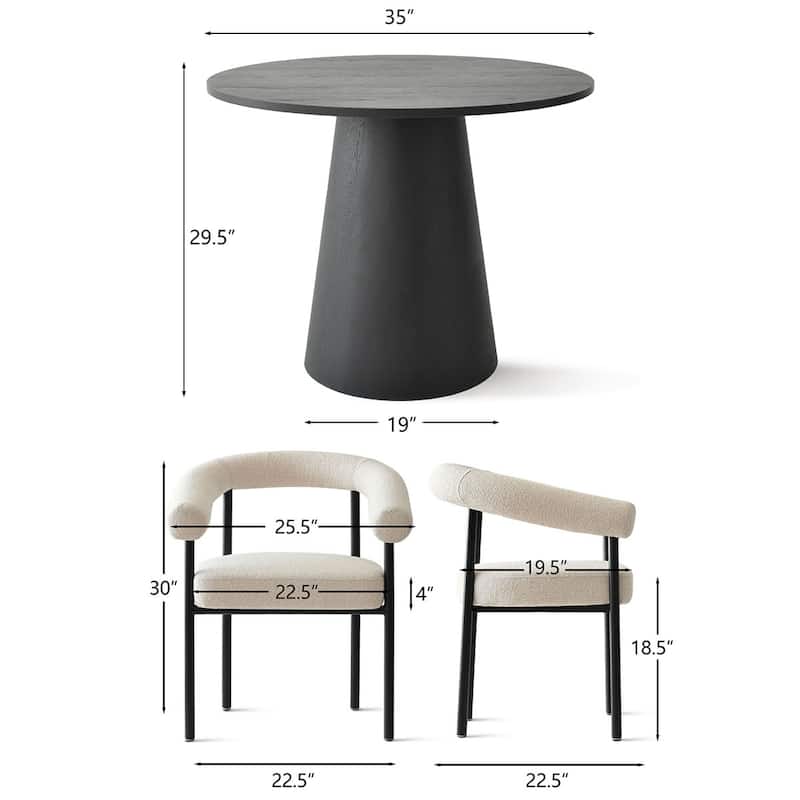 Round 35 Restaurant Dining Set
