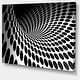 preview thumbnail 13 of 14, Waves and Circles Black n" White - Abstract Art Canvas Print