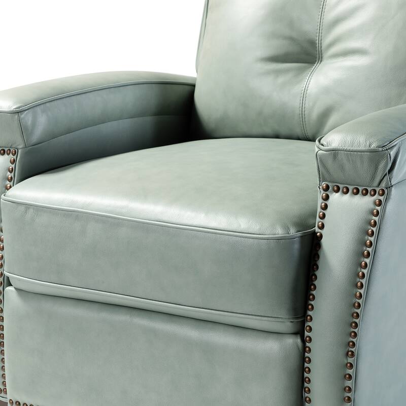 Gaspar Mid-Century Modern Pushback Recliner with Nailhead Trim by HULALA HOME