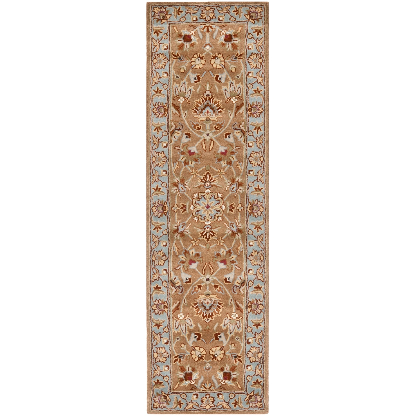 SAFAVIEH Handmade Heritage Traditional Brown/ Blue Wool Rug