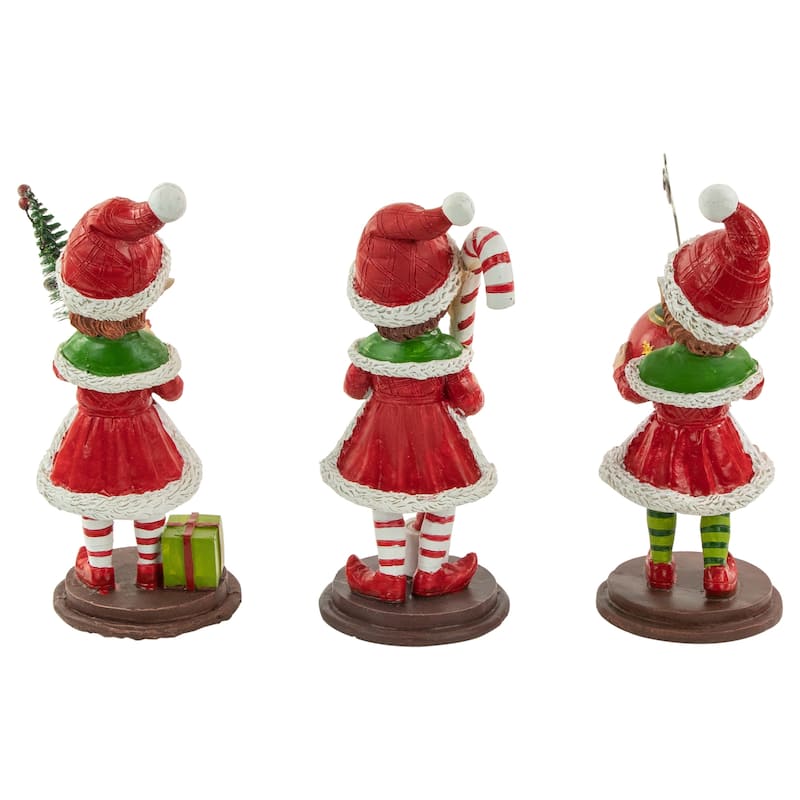 Set of 3 Christmas Elves Stocking Holders 8.5"
