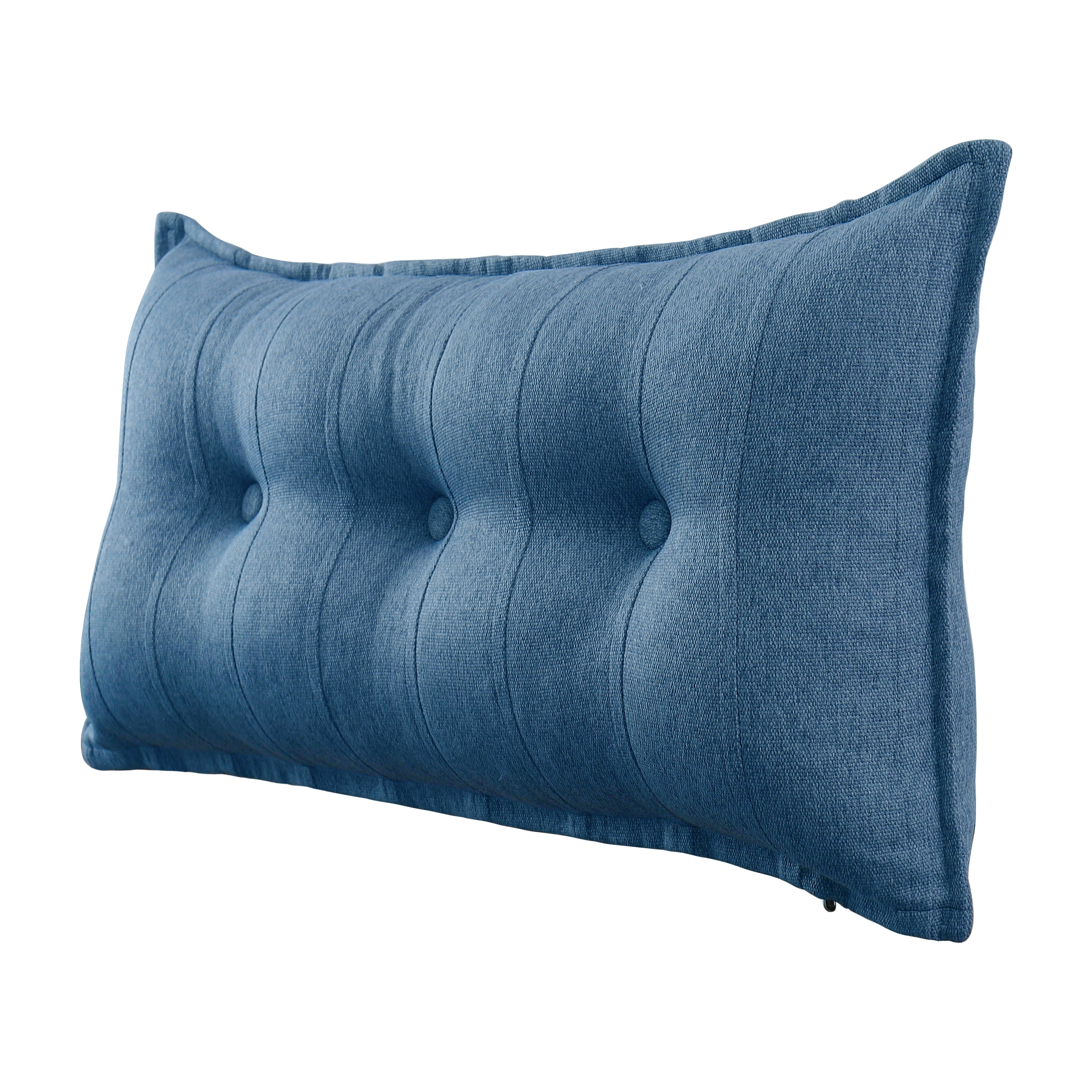 Large blue top velvet cushions