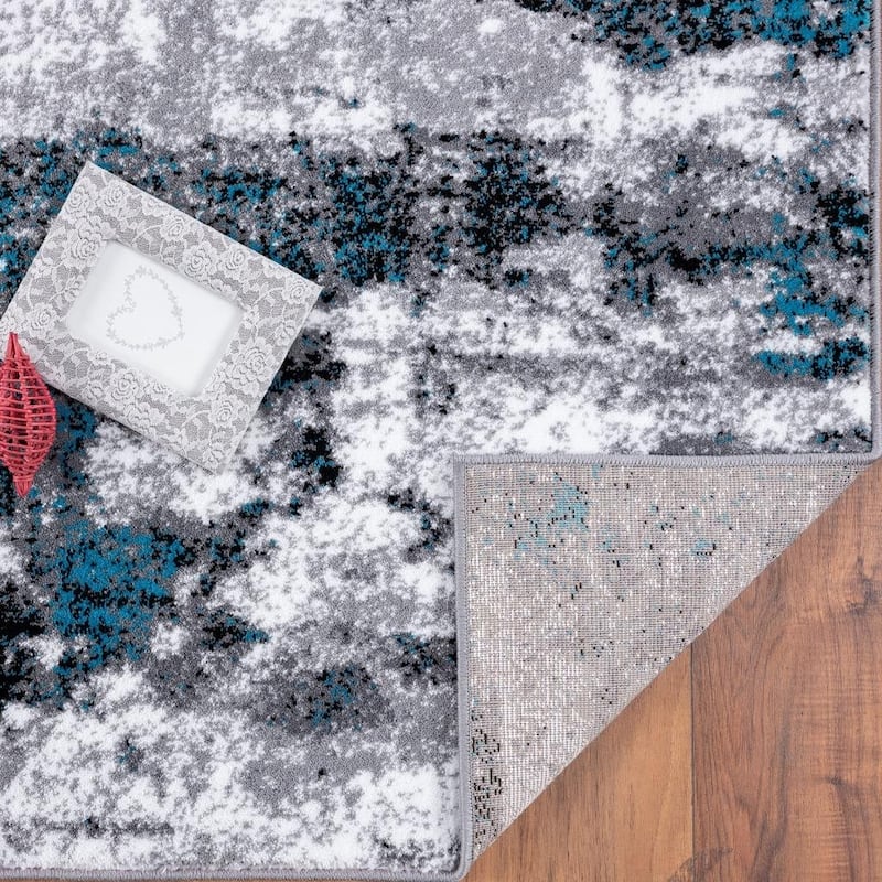 Luxe Weavers Modern Abstract Pattern Medium Pile Area Rug - 5' x 7'