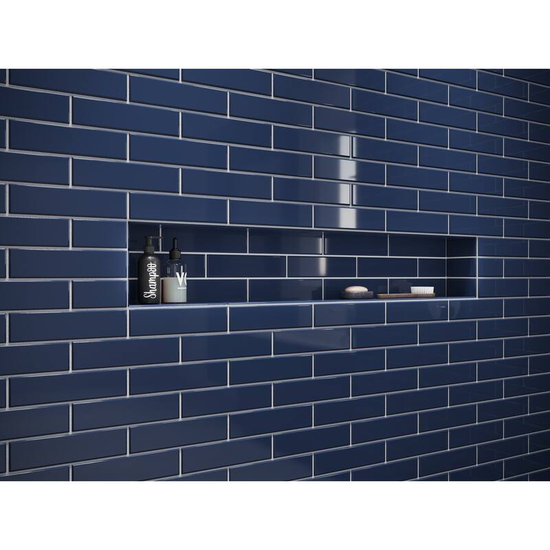 2 in. x 8 in. Glass Subway Wall Tile