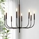 preview thumbnail 2 of 22, Collier 27.25" 8-Light Modern Mid-Century Iron LED Chandelier, by JONATHAN Y