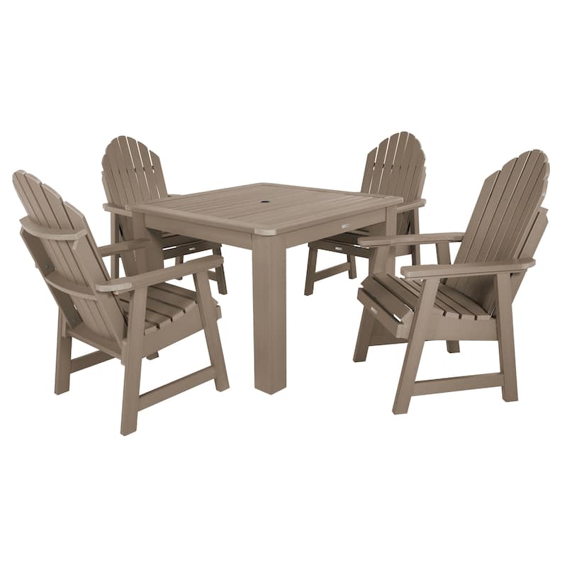 Hamilton 5-piece Outdoor Dining Set - 42" x 42" Table, Dining-height - Woodland Brown