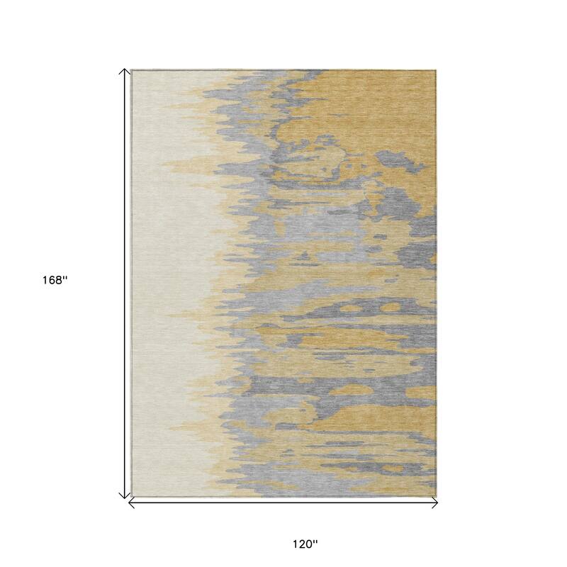 HomeRoots Abstract Transitional Rectangle Outdoor Rug