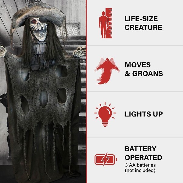 Haunted Hill Farm Captain Dreadful the Animatronic Shaking Pirate