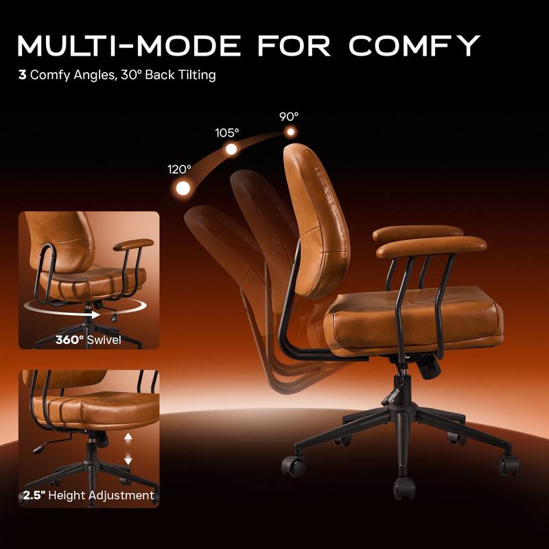 OVIOS Ergonomic PU Office Swivel Chair